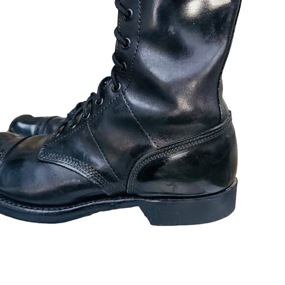 CORCORAN JUMP BOOTS 1500 8.5 Black Leather Cap Toe Paratrooper Vintage Military - Picture 7 of 13